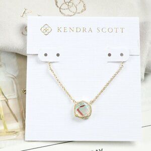 Kendra Scott Davie Gold Dichroic Glass Necklace